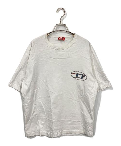 DIESEL（ディーゼル）DIESEL (ディーゼル) DロゴプリントTシャツ ホワイト サイズ:Mの古着・服飾アイテム