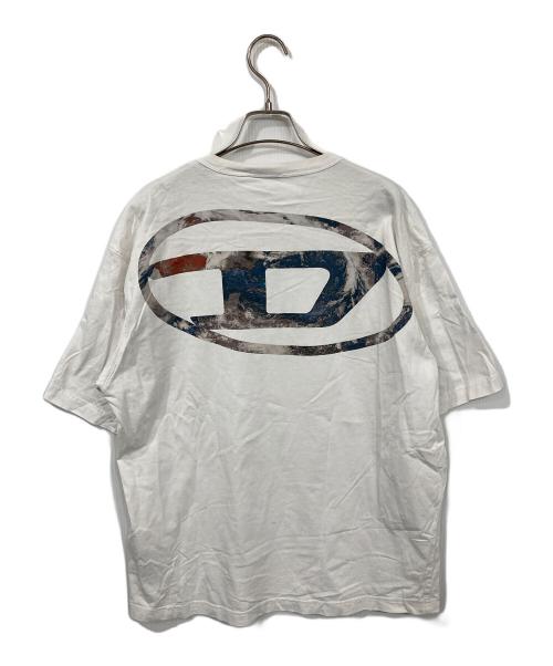 DIESEL（ディーゼル）DIESEL (ディーゼル) DロゴプリントTシャツ ホワイト サイズ:Mの古着・服飾アイテム