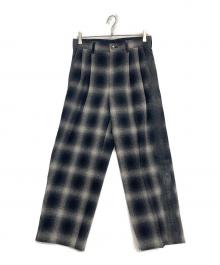 Soe（ソーイ）の古着「Ombre Check Painted Line Trousers」｜グレー