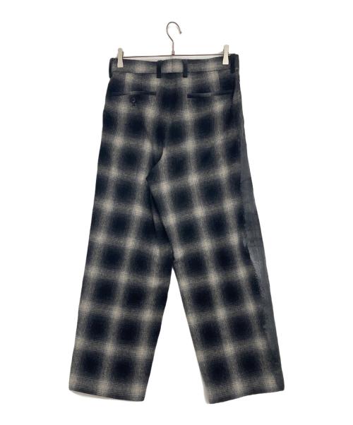 Soe（ソーイ）Soe (ソーイ) Ombre Check Painted Line Trousers グレー サイズ:SIZE 0の古着・服飾アイテム