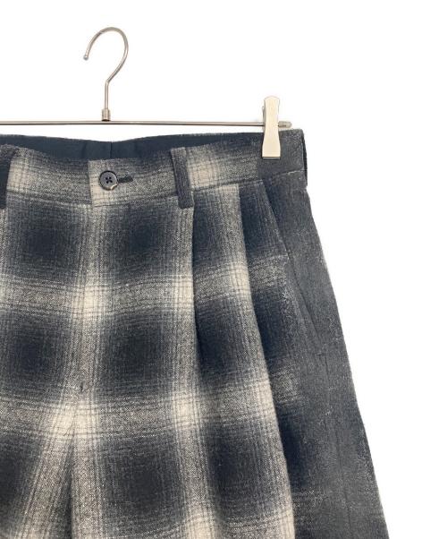 Soe（ソーイ）Soe (ソーイ) Ombre Check Painted Line Trousers グレー サイズ:SIZE 0の古着・服飾アイテム