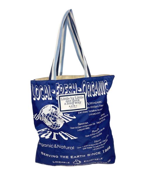 A.D.M.J.（エーディーエムジェイ）A.D.M.J. (エーディーエムジェイ) ナイロントートバッグ ネイビーの古着・服飾アイテム