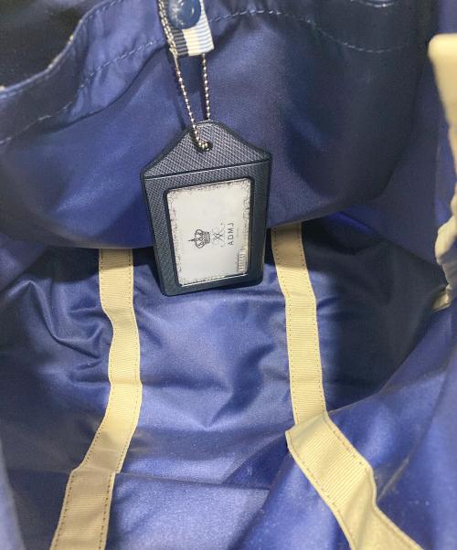 A.D.M.J.（エーディーエムジェイ）A.D.M.J. (エーディーエムジェイ) ナイロントートバッグ ネイビーの古着・服飾アイテム