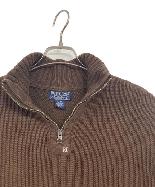 POLO JEANS CO.（ポロジーンズカンパニー）POLO JEANS CO. (ポロジーンズカンパニー) ハーフジップニット ブラウン サイズ:Mの古着・服飾アイテム