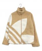 adidasアディダス）の古着「シェルパ トラック ジャケット」｜ベージュ