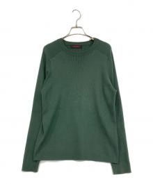 CABAN（キャバン）の古着「コットンカシミヤ クルーネックプルオーバー」｜グリーン