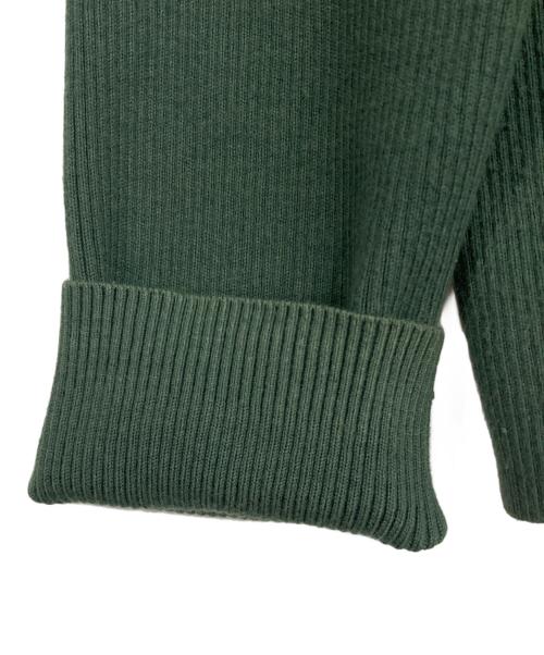 CABAN（キャバン）CABAN (キャバン) コットンカシミヤ クルーネックプルオーバー グリーン サイズ:Mの古着・服飾アイテム