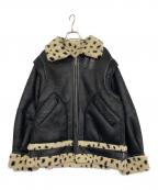 SLYスライ）の古着「DAL 2WAY OVER SIZE B-3」｜ブラック×ベージュ