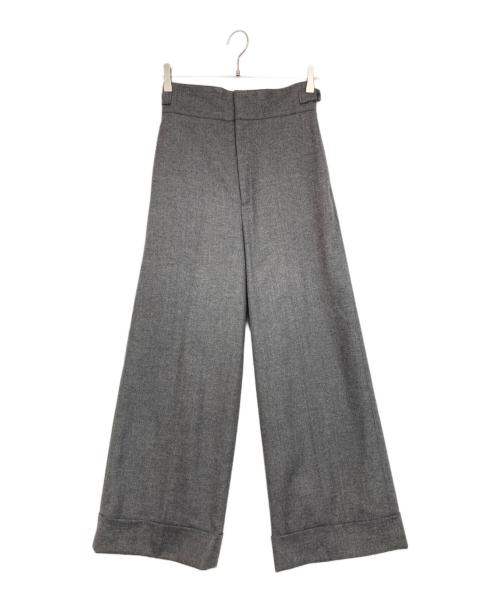 uncrave（アンクレイヴ）uncrave (アンクレイヴ) スーチング ワイドパンツ グレー サイズ:SIZE 0の古着・服飾アイテム