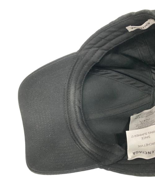 BALENCIAGA（バレンシアガ）BALENCIAGA (バレンシアガ) 刺繍ロゴキャップ ブラック サイズ:SIZE L (58ｃｍ)の古着・服飾アイテム