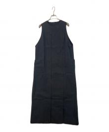 i'm here（アイムヒアー）の古着「フロントジップデザインノースリーブワンピース」｜ブラック