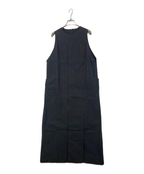 i'm here（アイムヒアー）i'm here (アイムヒアー) フロントジップデザインノースリーブワンピース ブラック サイズ:SIZE Mの古着・服飾アイテム