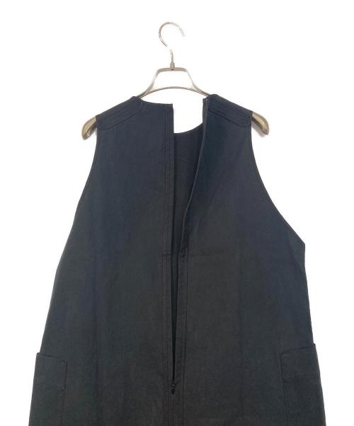 i'm here（アイムヒアー）i'm here (アイムヒアー) フロントジップデザインノースリーブワンピース ブラック サイズ:SIZE Mの古着・服飾アイテム