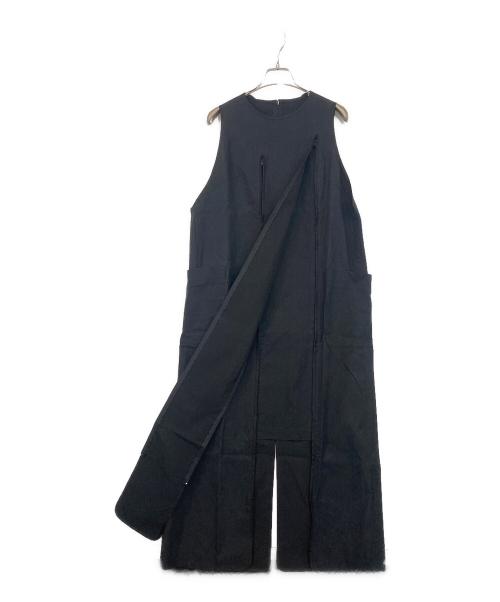 i'm here（アイムヒアー）i'm here (アイムヒアー) フロントジップデザインノースリーブワンピース ブラック サイズ:SIZE Mの古着・服飾アイテム