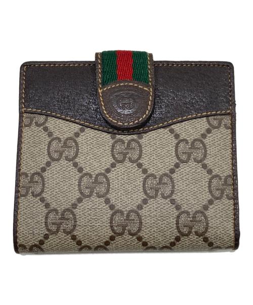 GUCCI（グッチ）GUCCI (グッチ) GGスプリーム2つ折り財布 ベージュの古着・服飾アイテム