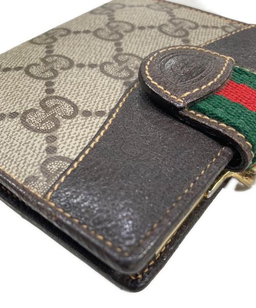 GUCCI（グッチ）GUCCI (グッチ) GGスプリーム2つ折り財布 ベージュの古着・服飾アイテム