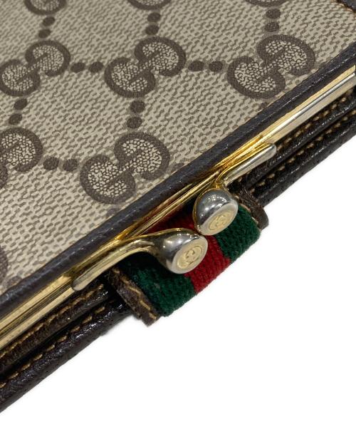 GUCCI（グッチ）GUCCI (グッチ) GGスプリーム2つ折り財布 ベージュの古着・服飾アイテム