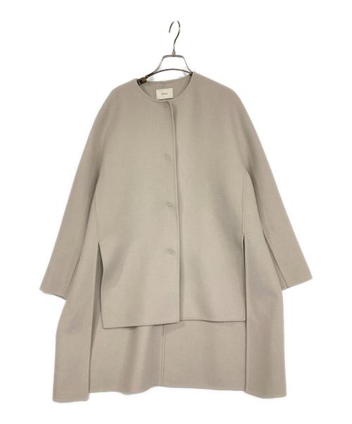 LE PHIL（ル フィル）LE PHIL (ル フィル) ソフトウールリバーコート ベージュ サイズ:Fの古着・服飾アイテム