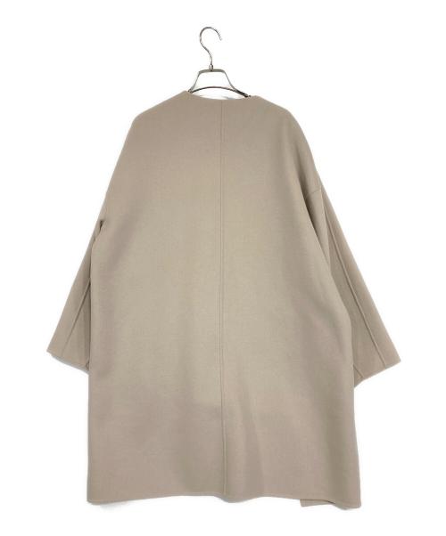 LE PHIL（ル フィル）LE PHIL (ル フィル) ソフトウールリバーコート ベージュ サイズ:Fの古着・服飾アイテム