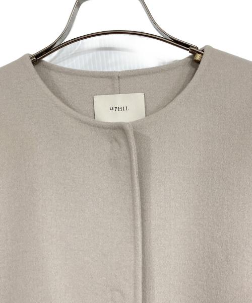 LE PHIL（ル フィル）LE PHIL (ル フィル) ソフトウールリバーコート ベージュ サイズ:Fの古着・服飾アイテム