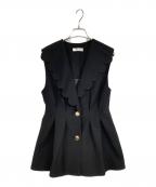 trefle+1トレフルプラスワン）の古着「スカラップベスト」｜ブラック