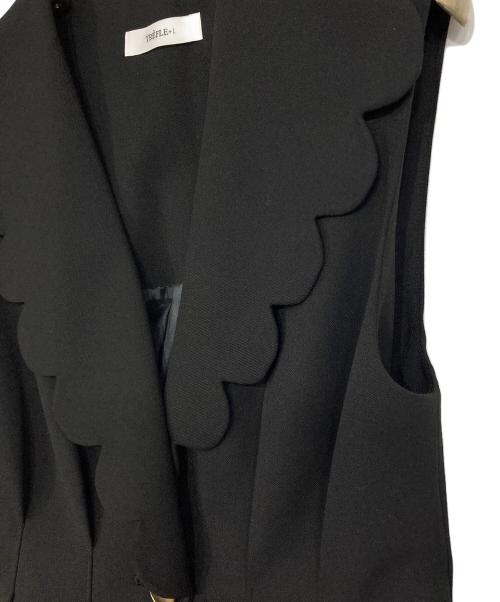 trefle+1（トレフルプラスワン）trefle+1 (トレフルプラスワン) スカラップベスト ブラック サイズ:01の古着・服飾アイテム