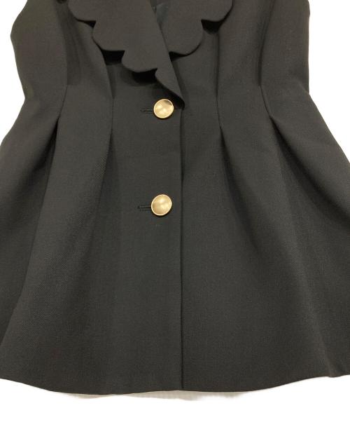 trefle+1（トレフルプラスワン）trefle+1 (トレフルプラスワン) スカラップベスト ブラック サイズ:01の古着・服飾アイテム