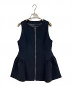 M Maglie le cassettoエム マーリエ ル カセット）の古着「今っぽ上品ジレ」｜ネイビー