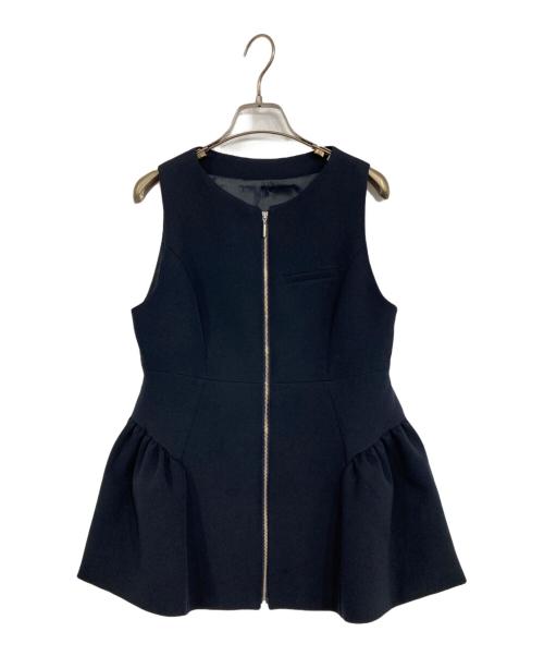 M Maglie le cassetto（エム マーリエ ル カセット）M Maglie le cassetto (エム マーリエ ル カセット) 今っぽ上品ジレ ネイビー サイズ:7の古着・服飾アイテム