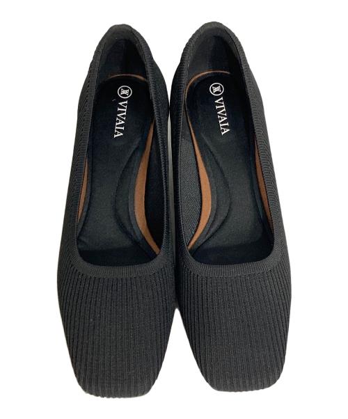 VIVAIA（ビバイア）VIVAIA (ビバイア) ニットパンプス ブラック サイズ:38の古着・服飾アイテム