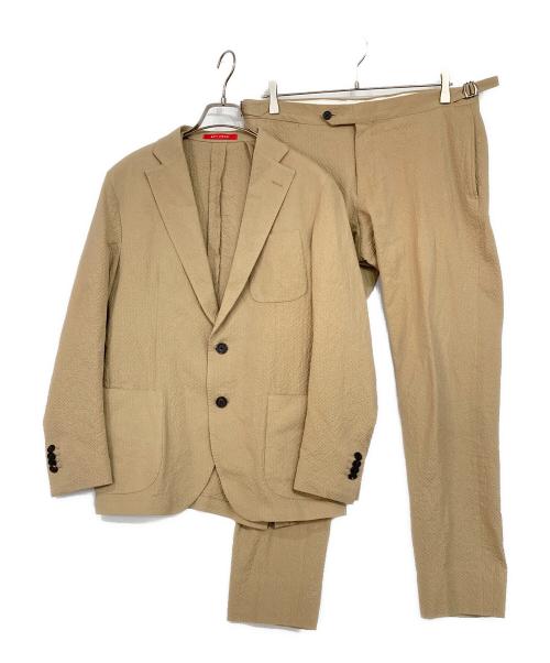 BAGNOLI（バニョーリ）BAGNOLI (バニョーリ) シアサッカーセットアップスーツ ベージュ サイズ:50の古着・服飾アイテム