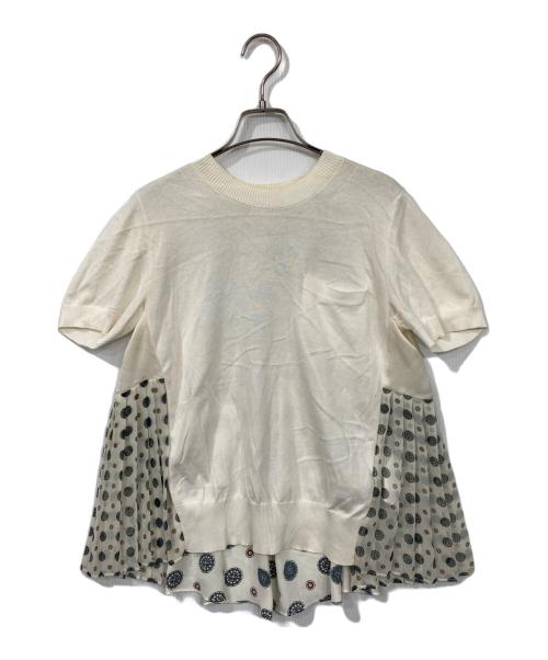 sacai（サカイ）sacai (サカイ) Komon Print Knit Pullover アイボリー サイズ:2の古着・服飾アイテム