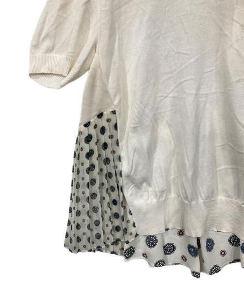 sacai（サカイ）sacai (サカイ) Komon Print Knit Pullover アイボリー サイズ:2の古着・服飾アイテム