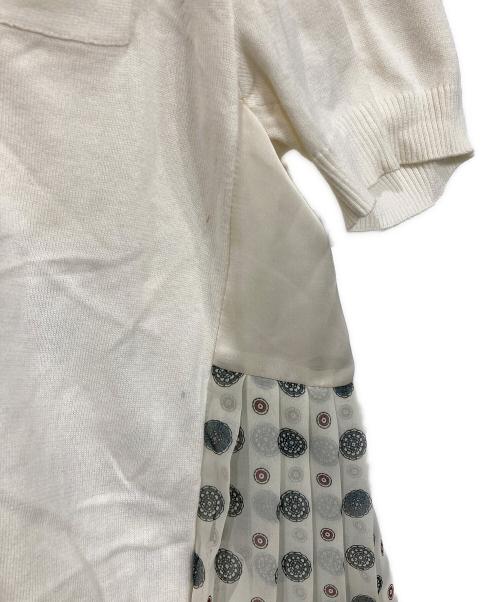 sacai（サカイ）sacai (サカイ) Komon Print Knit Pullover アイボリー サイズ:2の古着・服飾アイテム