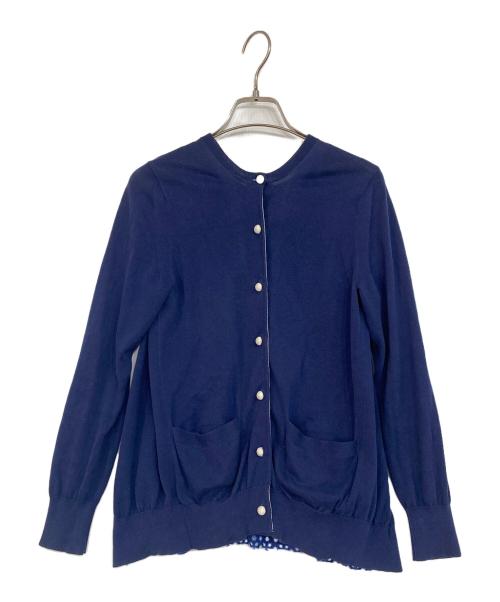 sacai luck（サカイラック）sacai luck (サカイラック) レース切替カーディガン ネイビー サイズ:2の古着・服飾アイテム