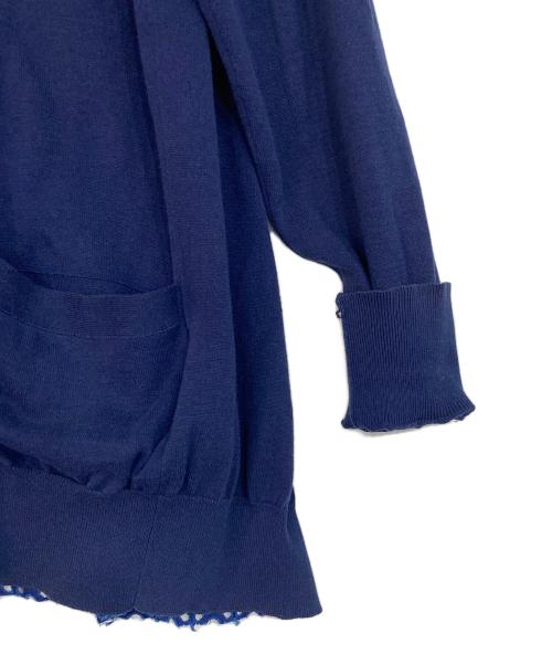 sacai luck（サカイラック）sacai luck (サカイラック) レース切替カーディガン ネイビー サイズ:2の古着・服飾アイテム