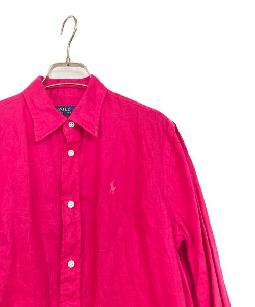 POLO RALPH LAUREN（ポロ・ラルフローレン）POLO RALPH LAUREN (ポロ・ラルフローレン) リネンシャツ ピンク サイズ:SPの古着・服飾アイテム