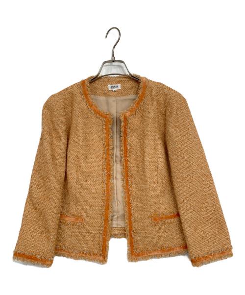 FOXEY（フォクシー）FOXEY (フォクシー) ツイードジャケット オレンジ サイズ:40の古着・服飾アイテム