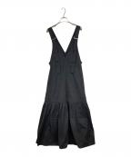 Adam et Ropeアダム エ ロペ）の古着「オーバーオールジャンパースカート」｜ブラック