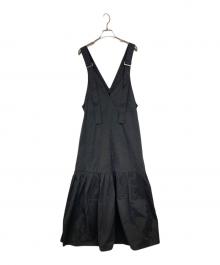 Adam et Rope（アダム エ ロペ）の古着「オーバーオールジャンパースカート」｜ブラック