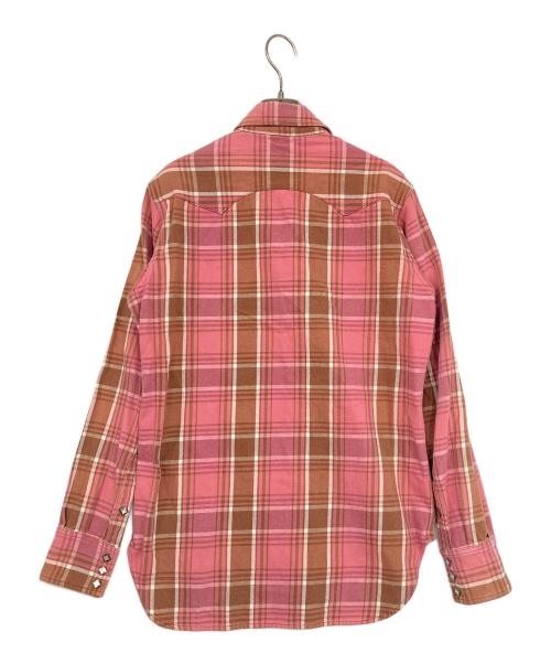 KAPITAL（キャピタル）KAPITAL (キャピタル) チェックウエスタンシャツ ピンク サイズ:3の古着・服飾アイテム