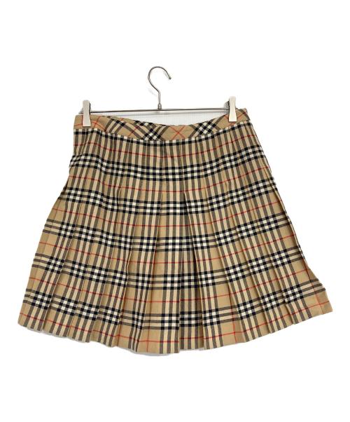 Burberry's（バーバリーズ）Burberry's (バーバリーズ) ノヴァチェックラップスカート ブラウン サイズ:12の古着・服飾アイテム