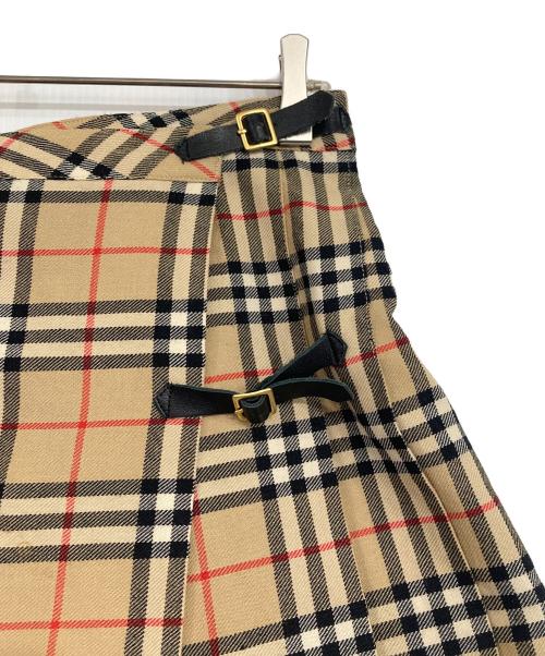 Burberry's（バーバリーズ）Burberry's (バーバリーズ) ノヴァチェックラップスカート ブラウン サイズ:12の古着・服飾アイテム