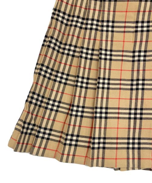 Burberry's（バーバリーズ）Burberry's (バーバリーズ) ノヴァチェックラップスカート ブラウン サイズ:12の古着・服飾アイテム