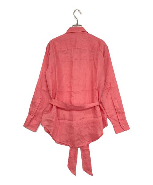 LAUREN RALPH LAUREN（ローレンラルフローレン）LAUREN RALPH LAUREN (ローレンラルフローレン) リネンシャツ ピンク サイズ:XSの古着・服飾アイテム