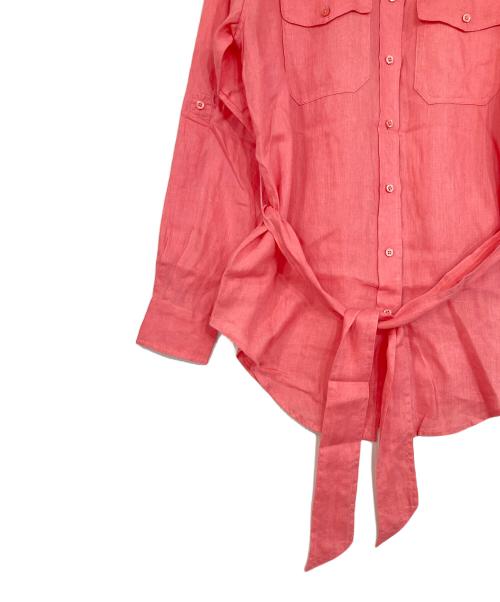 LAUREN RALPH LAUREN（ローレンラルフローレン）LAUREN RALPH LAUREN (ローレンラルフローレン) リネンシャツ ピンク サイズ:XSの古着・服飾アイテム