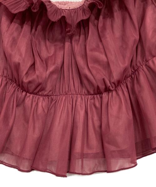 Snidel（スナイデル）Snidel (スナイデル) Sustainableギャザーオフショルブラウス レッド サイズ:ONE SIZEの古着・服飾アイテム