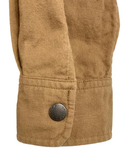 LACOSTE（ラコステ）LACOSTE (ラコステ) リバーシブルスナップボタンシャツ ブラウン×ベージュ サイズ:US Sの古着・服飾アイテム