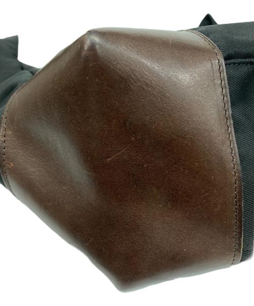 POLO RALPH LAUREN（ポロ・ラルフローレン）POLO RALPH LAUREN (ポロ・ラルフローレン) ナイロン×レザー2WAYバッグ ブラックの古着・服飾アイテム