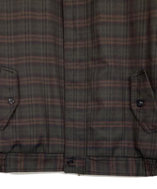 IZOD LACOSTE（アイゾッド ラコステ）IZOD LACOSTE (アイゾッド ラコステ) ワニ刺繍チェックブルゾン ブラウン サイズ:95の古着・服飾アイテム